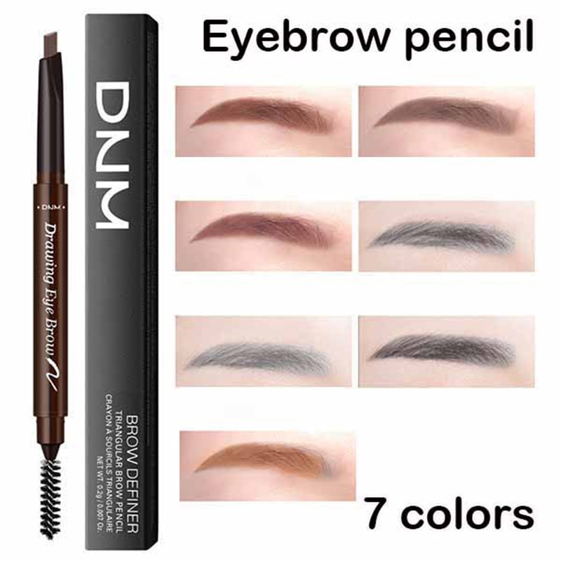 dnm-ดินสอเขียนคิ้ว-แบบสองหัว-หมุนอัตโนมัติ-กันน้ํา-สีน้ําตาล-สีดํา-7-สี