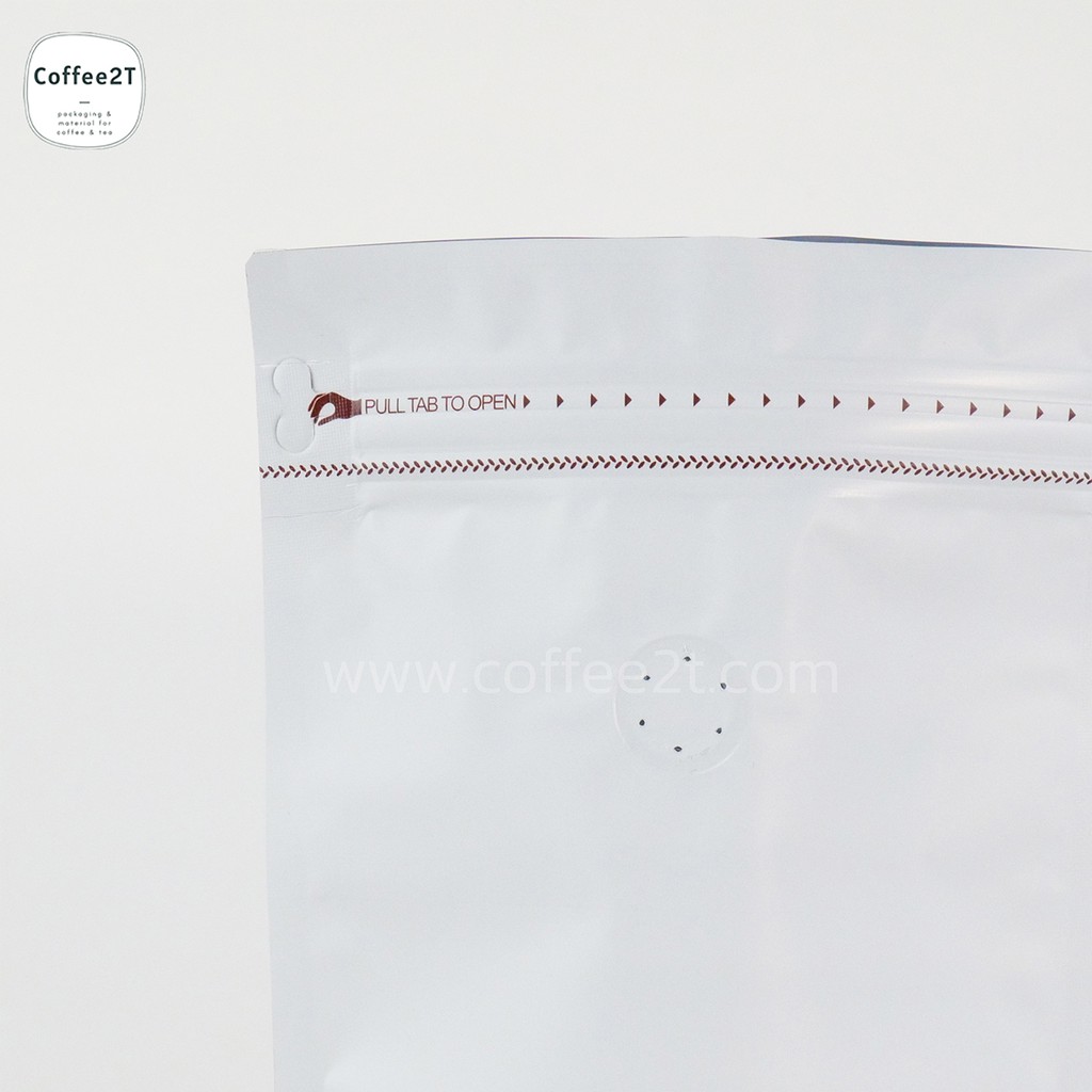 ถุงกาแฟ-ถุงใส่เมล็ดกาแฟ-ผงกาแฟ-มีซิปล็อค-สีขาว15x23cm-รุ่นวาว์ลสำเร็จจากโรงงาน-ตั้งได้-1แพ็ค-10ใบ