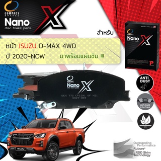 Compact รุ่นใหม่ผ้าเบรคหน้า ISUZU DMAX, D-Max 4WD , HiLander ยกสูง ปี 2020-Now Compact NANO X DEX 772 ปี 20,21,63,64