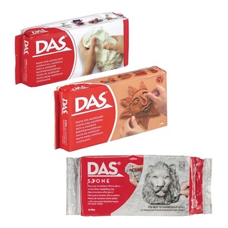 สินค้า (โค้ดINCSM4Lขั้นต่ำ49ลด20) ดินปั้น DAS Air Dry Modelling Clay 150 / 500 / 1,000 กรัม (3 สี)