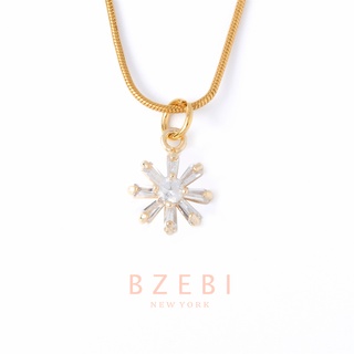BZEBI สร้อยคอสแตนเลส โซ่ ทานตะวัน necklace แฟชั่นผู้หญิง น่ารักๆ ทอง โชคเกอร์ สไตล์เกาหลี น่ารัก 18k เครื่องประดับ สําหรับผู้หญิง 66n