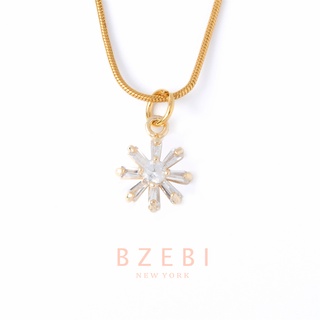 BZEBI สร้อยคอสแตนเลส โซ่ ทานตะวัน necklace แฟชั่นผู้หญิง น่ารักๆ ทอง โชคเกอร์ สไตล์เกาหลี น่ารัก 18k เครื่องประดับ สําหรับผู้หญิง 66n