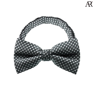 ANGELINO RUFOLO Bow Tie ผ้าไหมทออิตาลี่คุณภาพเยี่ยม โบว์หูกระต่ายผู้ชาย ดีไซน์ Dot สีเทา/แดง/ชมพู/น้ำเงิน