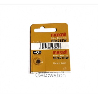 พร้อมส่ง&gt; ถ่านกระดุม Maxell SR421SW / 348 1 ก้อน