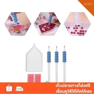 ACT ชุดเครื่องมือ ปากกาปักครอสติทช์คริสตัล 5D DIY