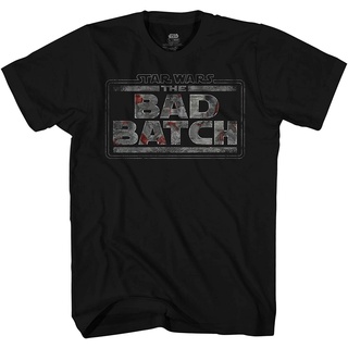 เสื้อยืดผู้ชาย STAR WARS The Bad Batch Logo Men&amp;#39;s Adult Graphic Tee T-Shirt t shirt men cotton