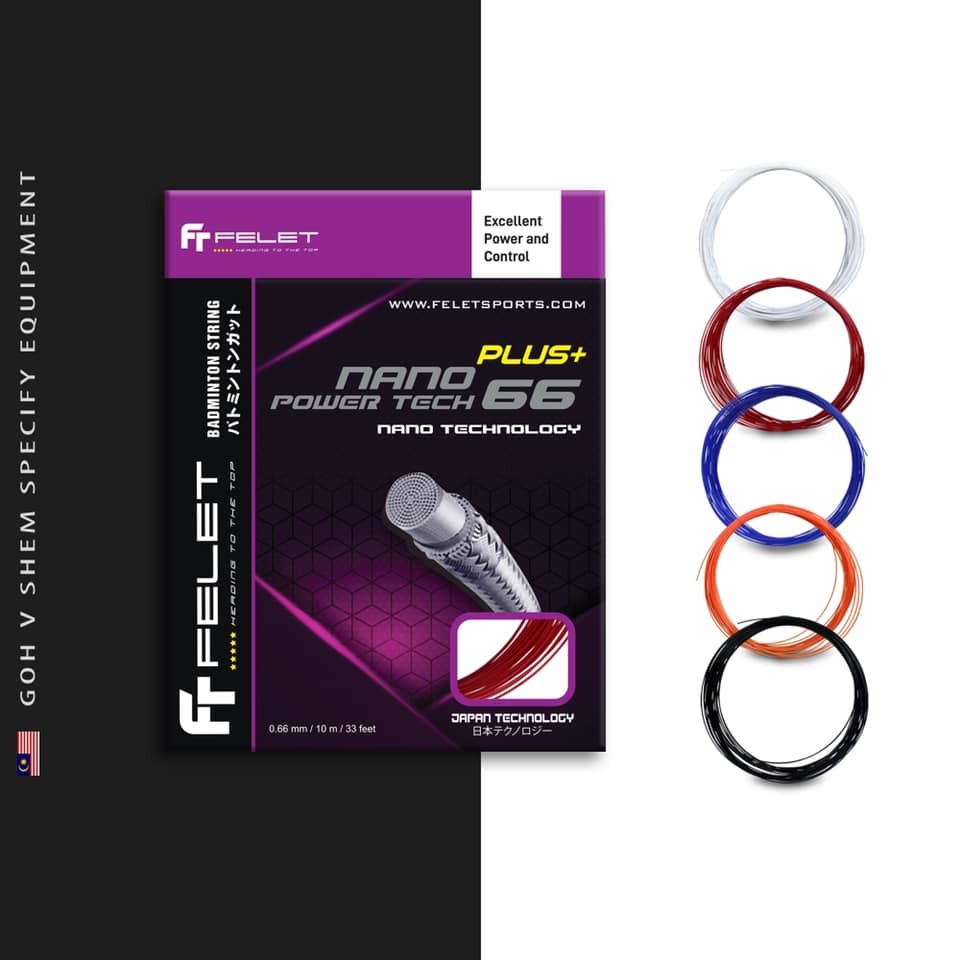 Fleet Felet Nano Power Tech 66 (0.66mm) สายแบดมินตันสําหรับ Power ...