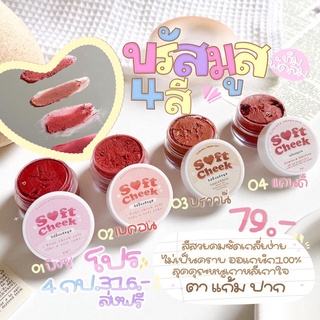 วิปปิ้งบรัชมูส Soft Cheek บรัชมูส เนื้อวิปปิ้ง ทาได้ทั้งตาเเละแก้ม ปาก