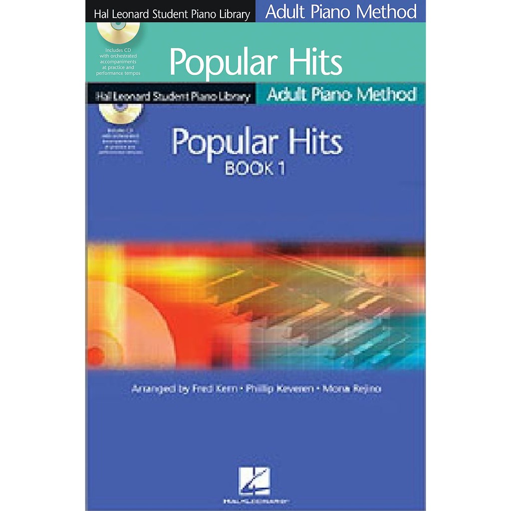 POPULAR HITS BOOK 1, 2 Hal Leonard Student Piano Library Adult Piano Method