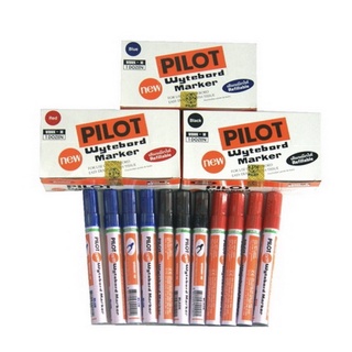 สินค้า PILOT ปากกาไวท์บอร์ดหัวกลม บรรจุ 12 ด้าม หัวปากกาขนาด 1.5 - 2 มม. มี4สี