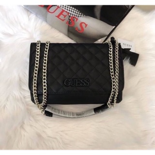 🥰Guess Elliana Convertible Flap Over Crossbody 🥰กระเป๋าสะพายรุ่นใหม่ สีดำ