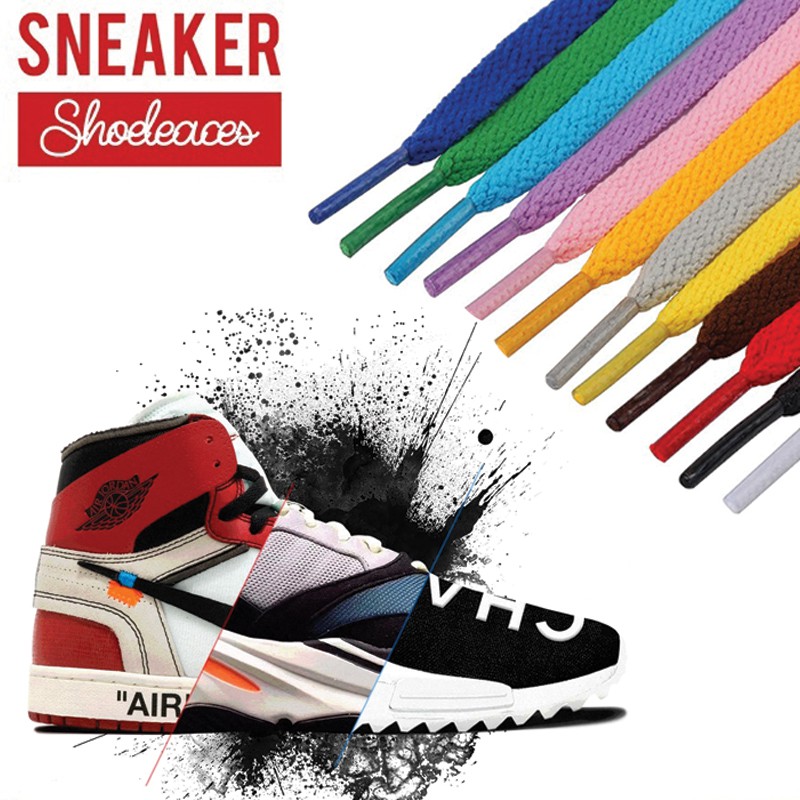 ภาพหน้าปกสินค้าเชือกรองเท้า 1คู่ พร้อมส่ง  เชือกแบน (สินค้าเป็นคู่) by. Sneaker Shoelaces  100% จากร้าน sportive_thailand บน Shopee