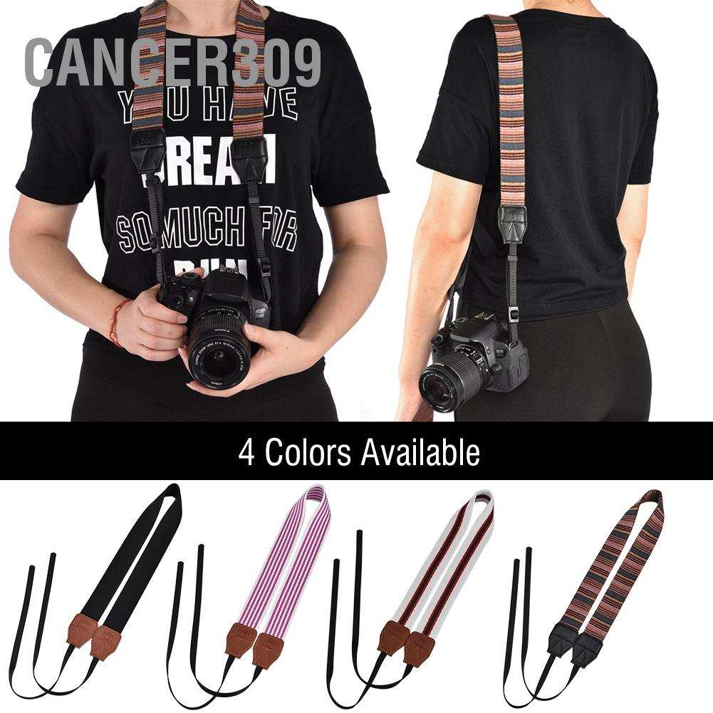 cancer309-สายคล้องกล้อง-ผ้าโพลีเอสเตอร์-กว้าง-1-ซม-หลากสี