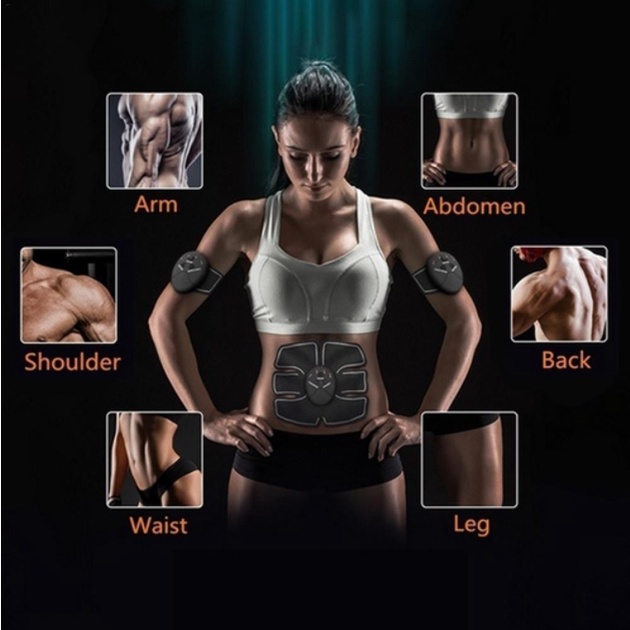 แผ่นแปะหน้าท้อง-สำหรับบริหารร่างกาย-ออกกำลังกาย-smart-fitness-ems-แผ่นเจลไฟฟ้าแปะ-3ชิ้น-แผ่นติดกล้ามเนื้อท้อง