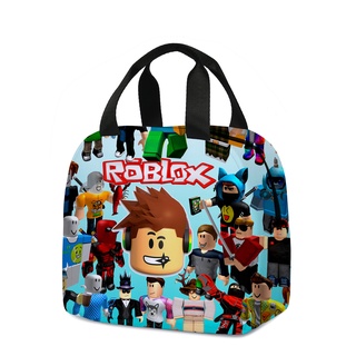 Roblox อะนิเมะ นักเรียนกระเป๋าใส่กล่องข้าวแบบพกพากระเป๋าใส่อาหารกลางวันสำหรับเด็กกันน้ำและฉนวนกันความร้อนถุงน้ำแข็ง