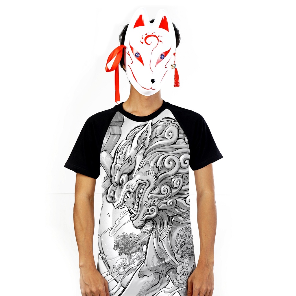 เสื้อยืด-แขนสั้น-แชปเตอร์วัน-ยามิ-ลาย-โคมะอินุ-ผ้านิ่ม-komainu-yami-chapter-one-t-shirt