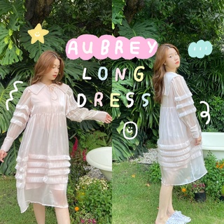 chuuchop_พร้อมส่ง(C7823)✨🌷🍋Aubrey long dress ชุดเดรสยาวสีชมพูอ่อน ผ้าวิ้งๆ รับแสงสวยมาก