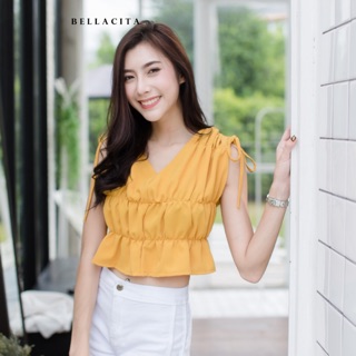 เสื้อคอวี สม๊อคทั้งตัว bellacita