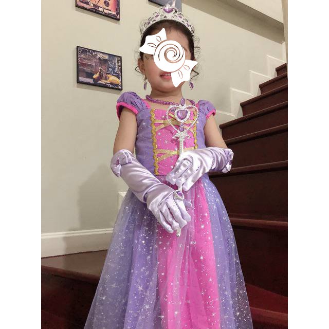 princess-dress-childrens-role-playing-costume-little-girl-long-hair-princess-dress-puff-sleeve-shiny-dress-up-birthday-party-costume-christmas-party-costume