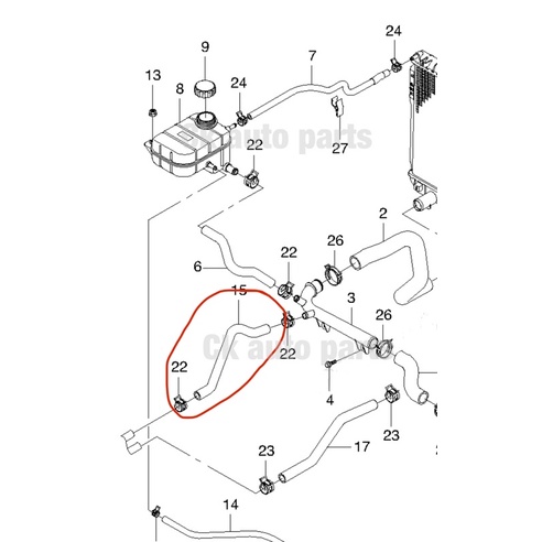 ท่อยางฮีตเตอร์-เชฟโรเลต-ออฟตร้า-1-6-chevrolet-optra-1-6-heater-hose