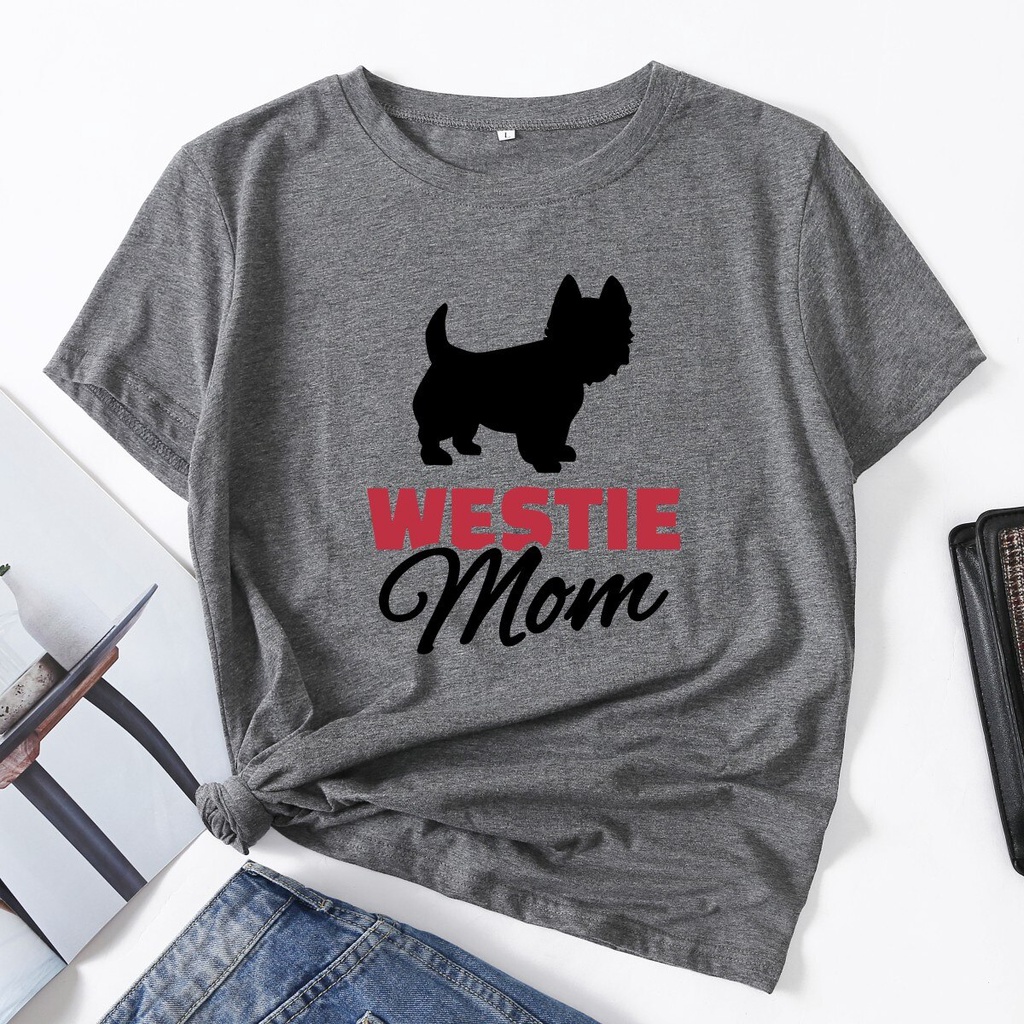 hot-sale-เสื้อยืดแขนสั้น-ผ้าฝ้าย-พิมพ์ลายกราฟฟิค-westie-mom-mama-dog-แฟชั่นฤดูร้อน-สําหรับผู้หญิง