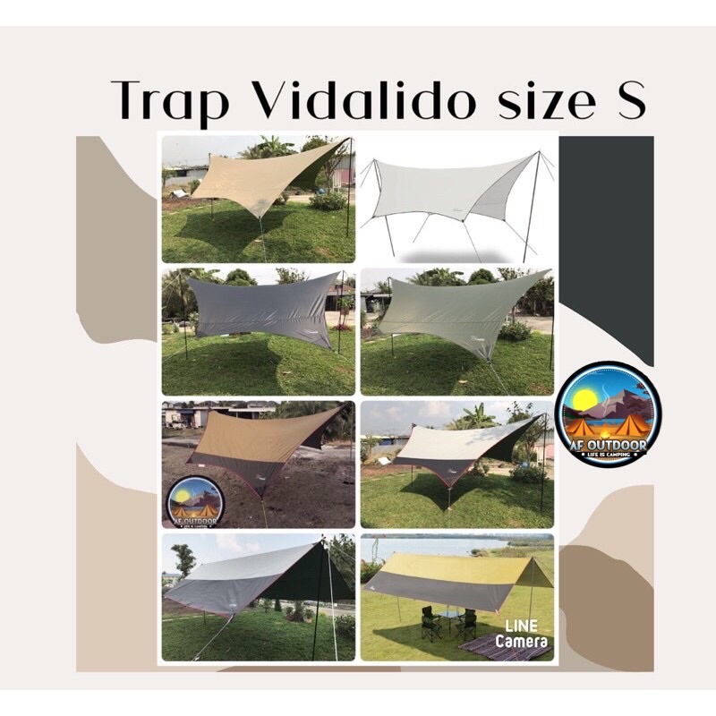 ถูกสุด-vidalido-trap-3-6x4-2-m-ฟลายชีทกันฝน-ทาร์ปวิดา-พร้อมอุปกรณ์ใช้งาน-ฟลายชีทvidalido-คางหมู-กันฝน-สินค้ามือ-1