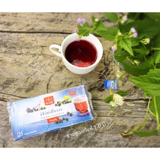 ชาผลไม้ Blueberry  tea ชาบลูเบอรี่ waldbeereนำเข้าจากเยอรมัน