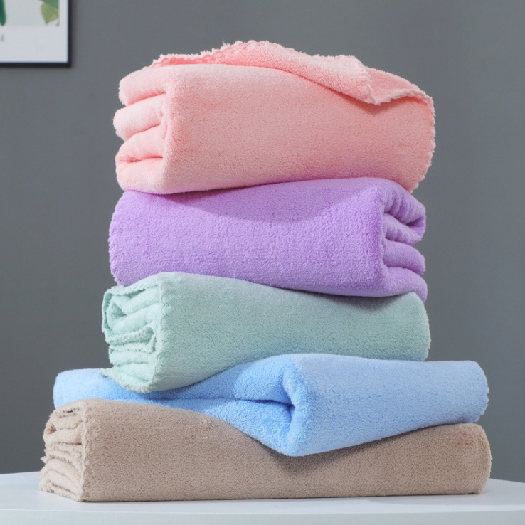 ผ้าเช็ดตัว-ผ้าเช็ดตัวขนเป็ด-สีพื้น-ขนาด-70-x-140-cm-300-g-หนากว่า-นุ่มกว่า-ซับน้ำได้ดีกว่าถึง7เท่า