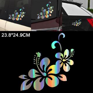 สติ๊กเกอร์ลายดอกไม้สำหรับติดรถยนต์ 2.8 x 24.9 ซม.