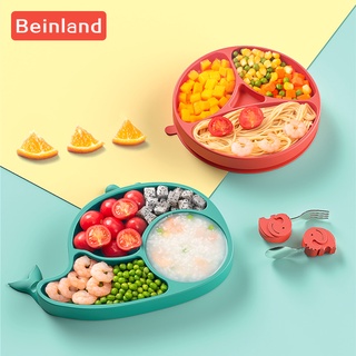 Beinland จานอาหารซิลิโคน เกรดอาหาร ปลอด BPA กันลื่น สําหรับเด็กทารก เด็กวัยหัดเดิน