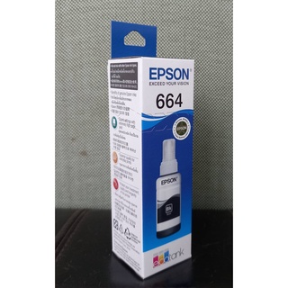 Epson T664100 สีดำแท้ศูนย์ L100/ 110/ 120/ 200/ 210/ 220/ 300/ 310/ 350/ 355/ 360/ 365/ 380/ 385/ 455/  550/ 5