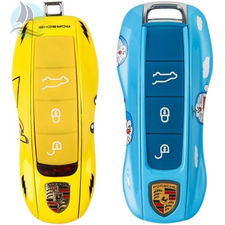 เหมาะสำหรับ Porsche Cayenne macan718 พวงกุญแจ Panamera ปลอกกุญแจหมูสีชมพู Pikachu พวงกุญแจ