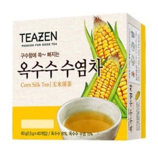 พร้อมส่ง🔸 TEAZEN ทีเซ็น ชาไหมข้าวโพด Cornsilk Tea ชาลดบวม ชาหุ่นดี ขับโซเดียม ชาลดพุง ชาพุงแฟ้บ ชาเกาหลี ของแท้ 100%