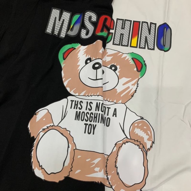 เสื้อยืดผ้าฝ้ายพิมพ์ลายคลาสสิก-เสื้อยืดmoschino-bear-t-shirt