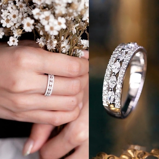 ยุโรปและอเมริกาออกแบบหรูหรารุ่นแฟชั่นอารมณ์18พันทองครึ่งแหวนเพชรเต็มม้าตาเพชรแหวนเพชรแหวนผู้หญิงแหวน Qu-1