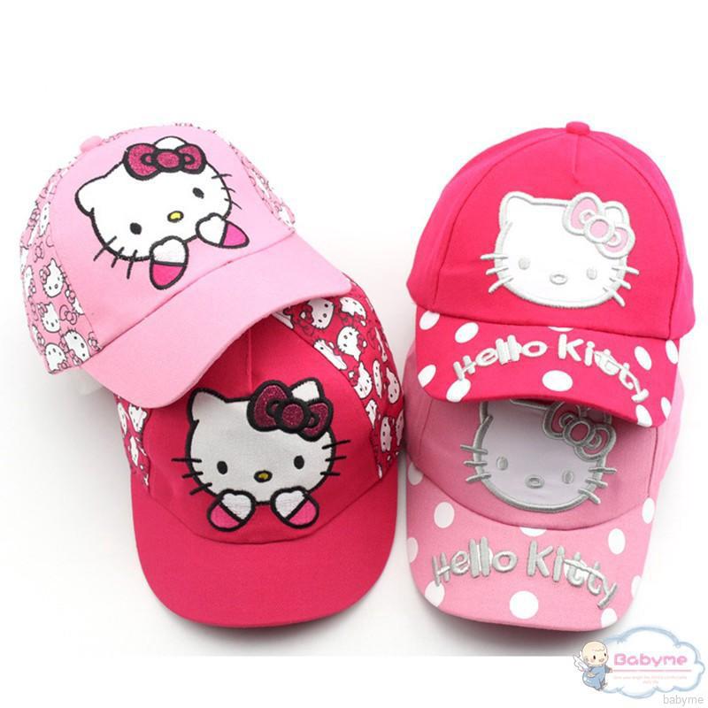 สินค้า หมวกเบสบอลกันแดดพิมพ์ลายการ์ตูน hello kitty สําหรับเด็ก