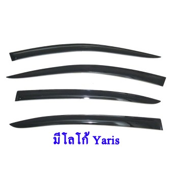 ราคาและรีวิวคิ้วกันสาด/กันสาด Toyota yaris 2006-2013 สีดำ มีโลโก้