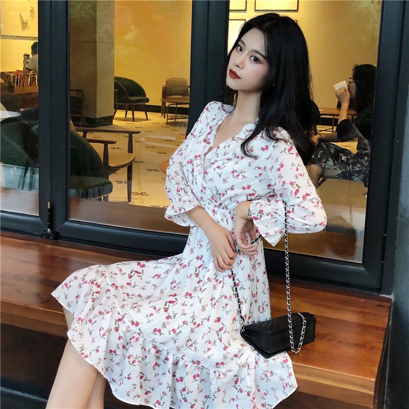 เดรสสไตล์เกาหลี-fresh-faced-cutie-floral-dress