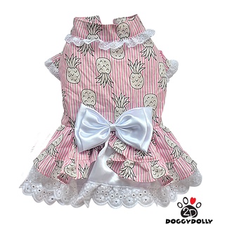 Petcloths -Doggydolly  dress เสื้อผ้าแฟชั่น  สัตว์เลี้ยง  หมาแมว ชุดกระโปรง  สีชมพู ขนาดไซส์ 1-9 โล   AD16