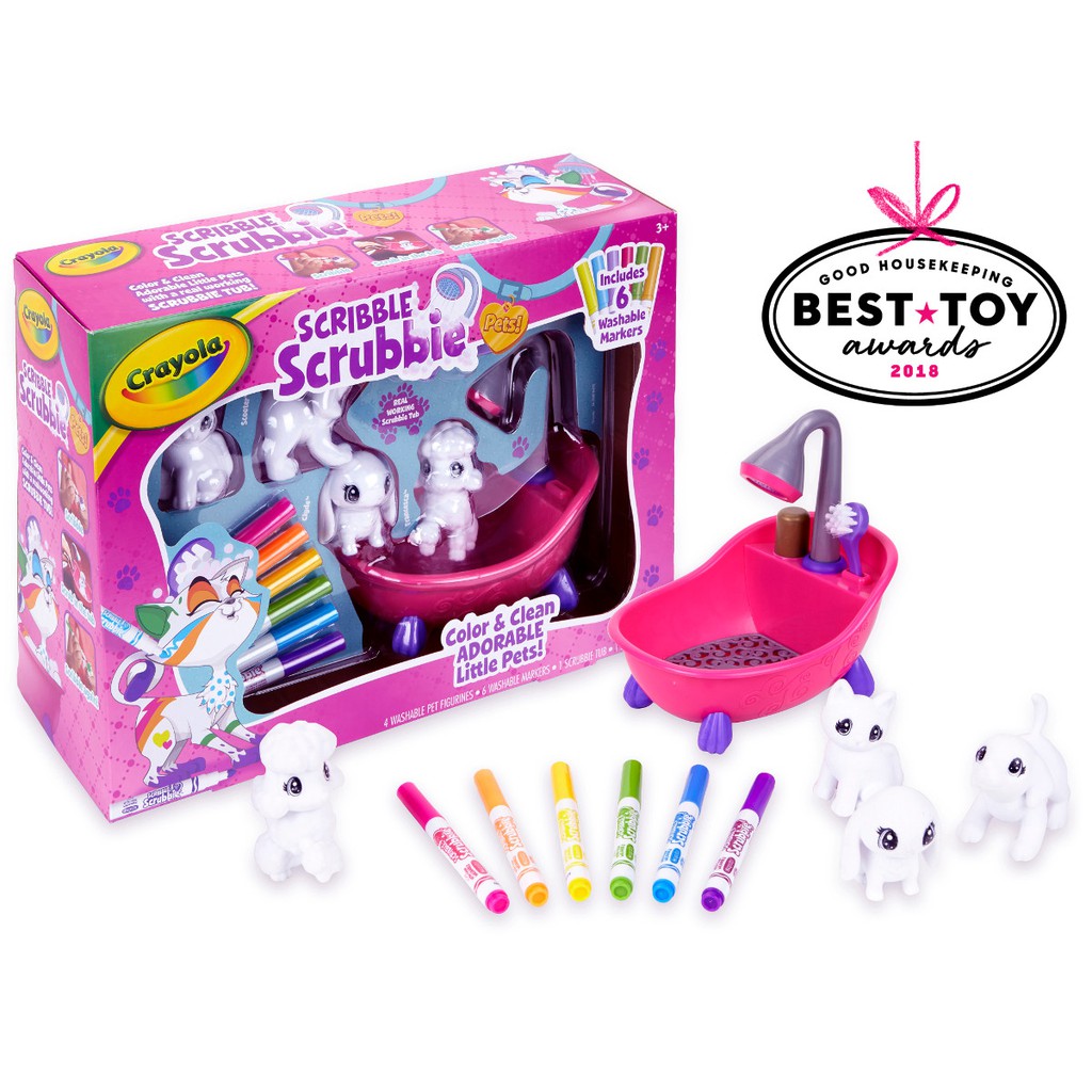 crayola-scribble-scrubbie-tub-play-set-ชุดระบายสีและอาบน้ำสัตว์เลี้ยง