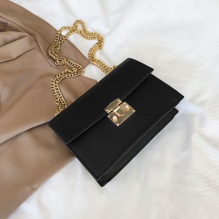 ☞♈กระเป๋าสะพาย Crossbody กระเป๋าหญิงสไตล์ตะวันตกเกาหลีป่าแฟชั่นเรียบง่ายโซ่สะพายกระเป๋าสะพายใบเล็ก