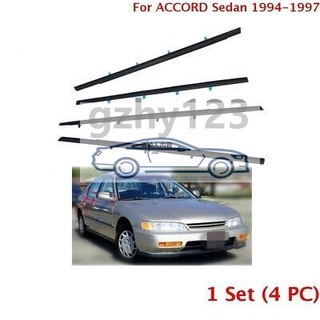 แถบพลาสติกซีลหน้าต่างรถยนต์ สําหรับ Accord Sedan 1994 1995 1996 1997