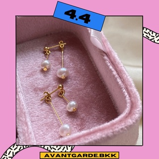 [8.8 ลดอีก 25% โค้ด 88FASH1] Avantgarde.bkk 🐚 (premium s925) Emily pearl earrings ต่างหูดีเทลไข่มุกห้อยหน้าและหลังหู