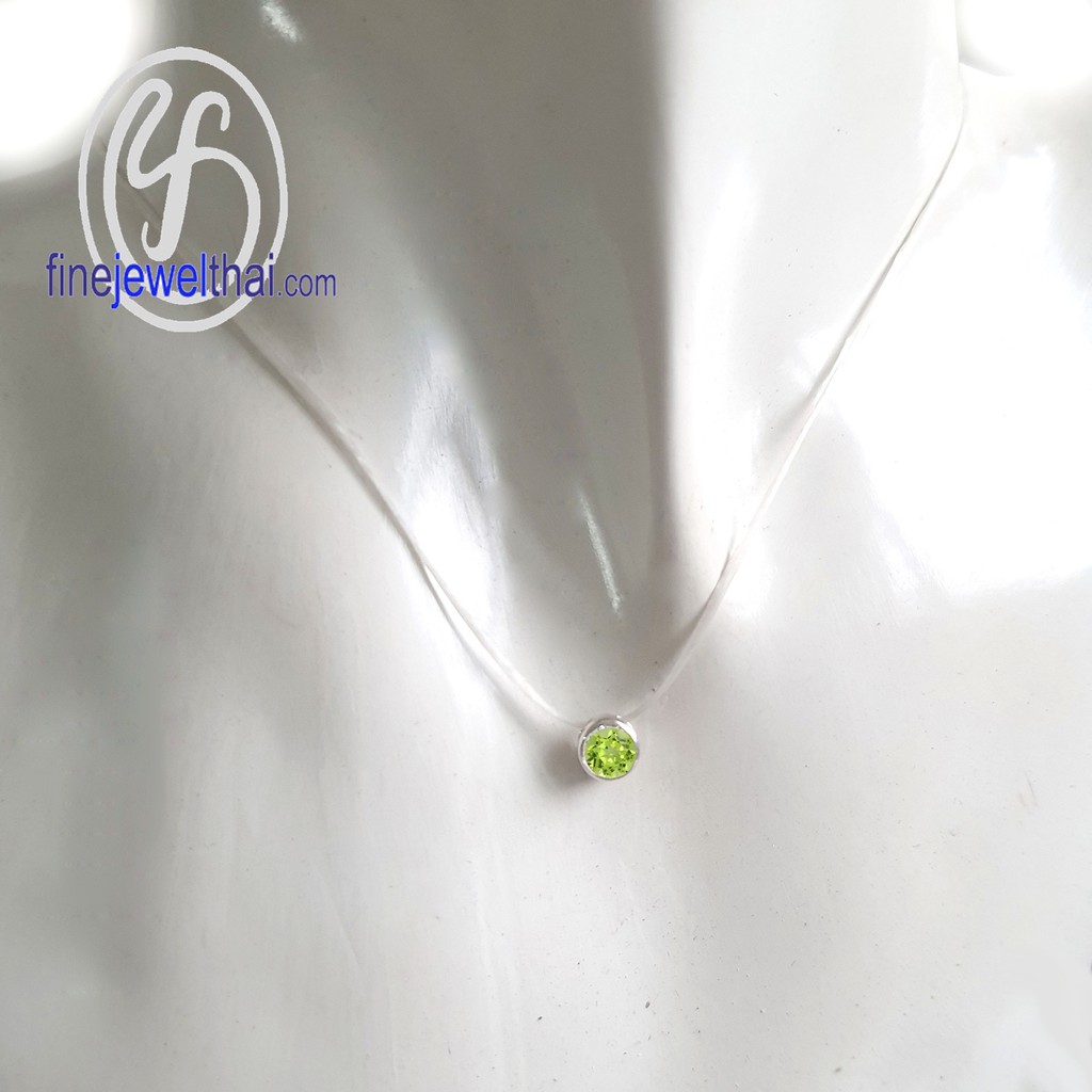 finejewelthai-จี้เพอริดอท-เพอริดอท-จี้พลอย-พลอยประจำเดือนเกิด-peridot-silver-pendant-birthstone-p1085pd00-ราคาต่อชิ้น