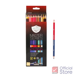 Master Art สีไม้ ดินสอสีไม้ 2 หัว 24 สี รุ่นมาสเตอร์ซีรี่ย์ จำนวน 1 กล่อง