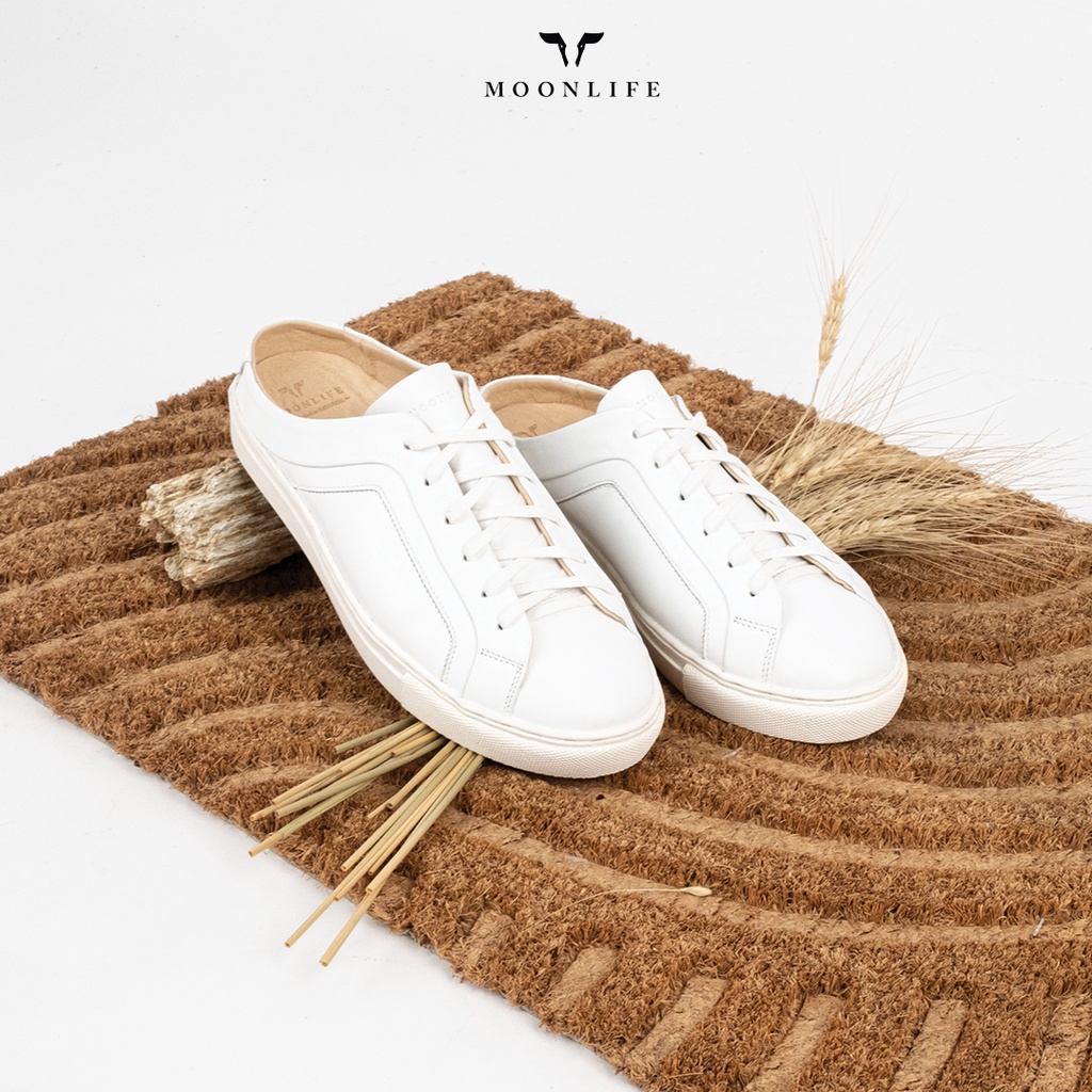 Moonlife Everyday Slipper รองเท้าเปิดส้น หนังแท้ | Shopee Thailand