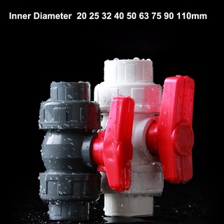 1Pc 75mm 90mm 110mm PVC Pipe Union Ball Valve Water Pipe Fittings Garden Irrigation Water Pipe Connector Aquarium Adapte