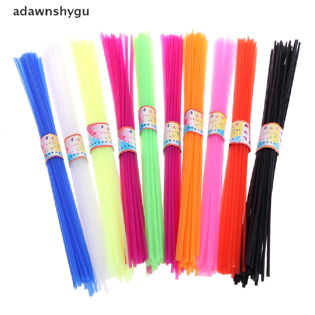 adawnshygu-หลอดพลาสติกใส-ลายดาว-แบบพับได้-สําหรับเด็ก-diy-350-ชิ้น