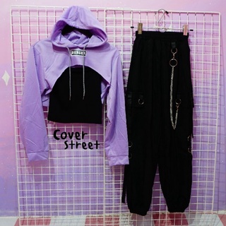 🖤 Cover Street❤️ชุดเช็ต เสื้อ+กางเกง 🔥ชุดเต้น ชุดcover เสื้อสตรีท💜