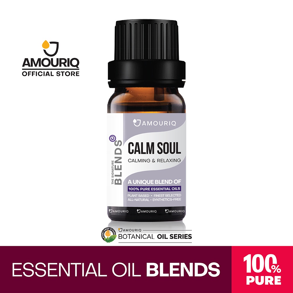 น้ำมันหอมระเหย-บริสุทธิ์-แท้-100-pure-essential-oil-blend-calm-soul-aromatherapy-diffuser-อโรมา-กลิ่นหอมผ่อนคลาย-สงบ